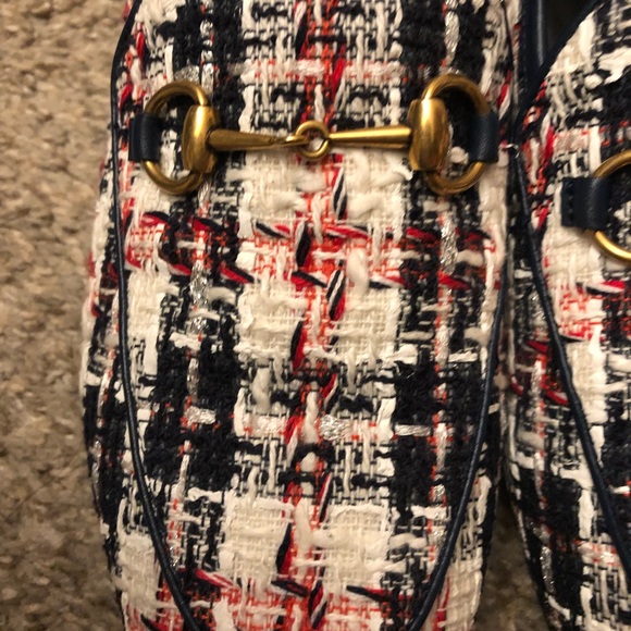 Brand New Gucci Jordan Loafers Tweed with Silver Threads 38.5 - Picture 7 of 10